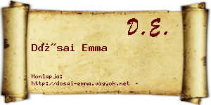 Dósai Emma névjegykártya
