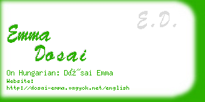 emma dosai business card